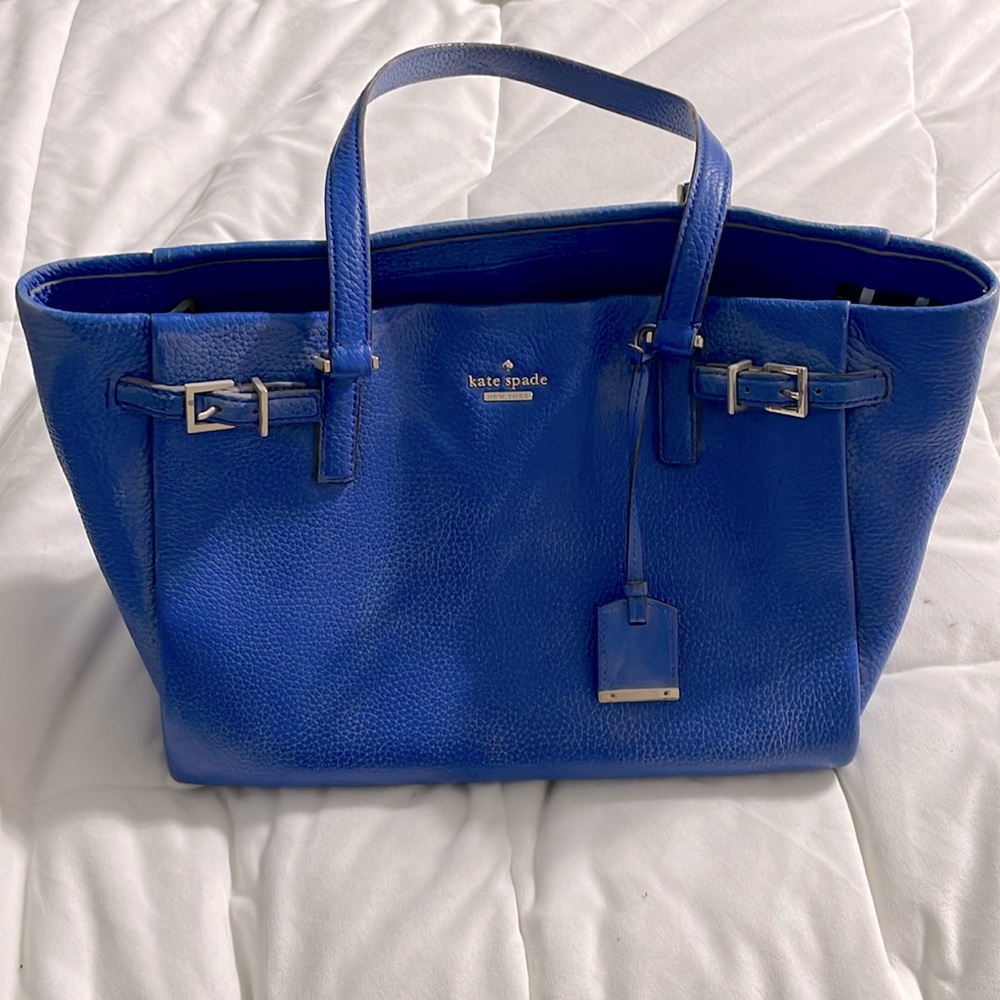 Blue Kate Spade purse with dust bag